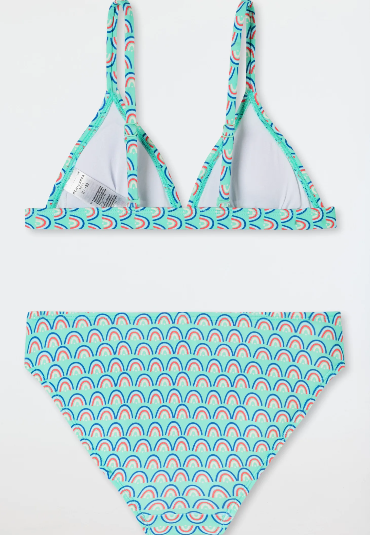Triangel Bikini Set Regenbögen UV-Schutz 40+ blaugrün - Aqua