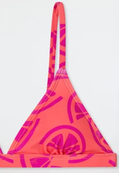Triangel Bikini Set Zitronen UV-Schutz 40+ vivid red - Aqua