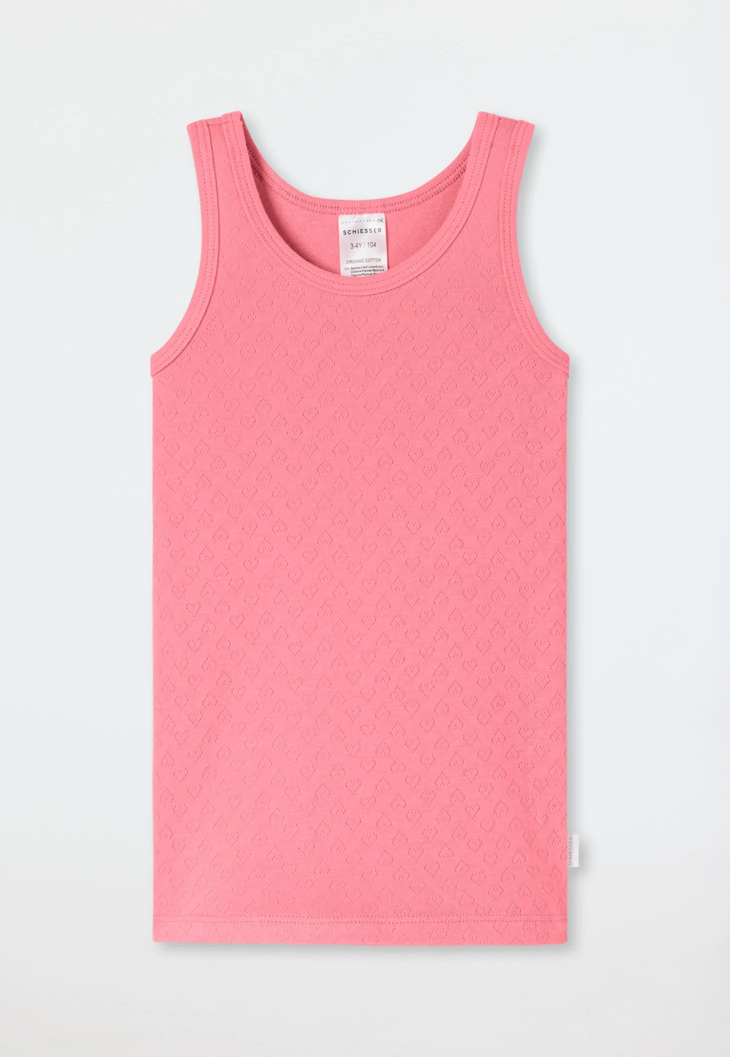 Unterhemd Herzchen pink - Ajourée
