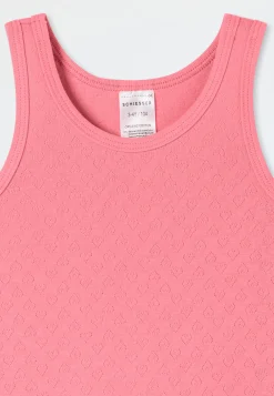 Unterhemd Herzchen pink - Ajourée