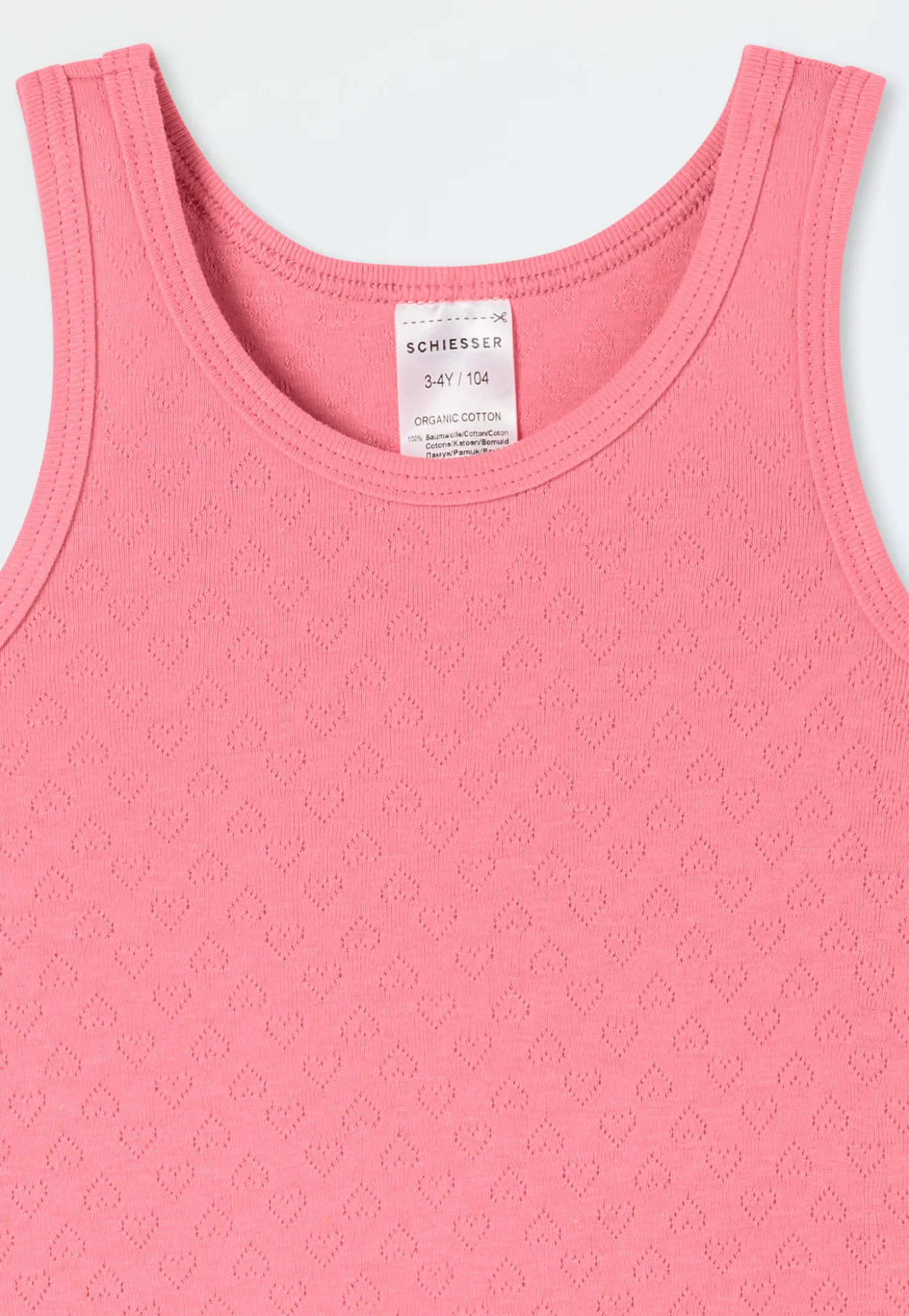 Unterhemd Herzchen pink - Ajourée