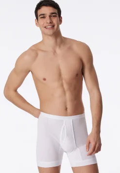 Unterhose kurz mit Eingriff Doppelripp weiß - Original Classics