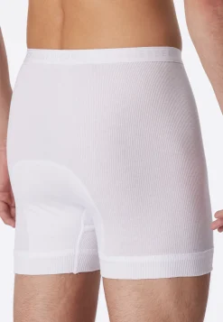 Unterhose kurz mit Eingriff Doppelripp weiß - Original Classics