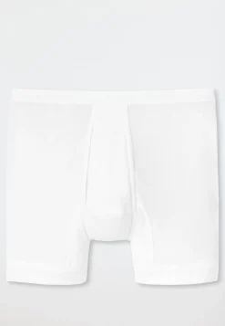 Unterhose kurz mit Eingriff Feinripp weiß - Original Feinripp