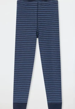 Unterhose lang 2er-Pack Organic Cotton Ringel dunkelblau - 95/5