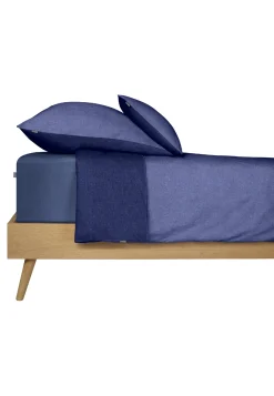 Wende-Bettwäsche 2-teilig Feinbiber blau - SCHIESSER Home
